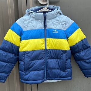 LL Bean Kids' Bean's Down Jacket, Colorblock